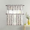 2pc No. 918 Sheer Signy Jacobean Pattern Rod Pocket Kitchen Curtain Tier Pair White - image 3 of 3