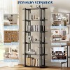 6-Tier Industrial Bookshelf, 71" Tall Metal and Wood Bookcase with Open Display Shelves, Modern Shelving Unit for Bedroom, Living Room - 4 of 4