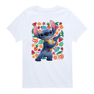 Boys' - Lilo And Stitch - Hula Dancing Short Sleeve Graphic T-Shirt - 1 of 3