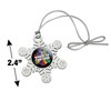 Wheel of Fortune Onion Logo Metal Snowflake Christmas Tree Holiday Ornament - 3 of 3