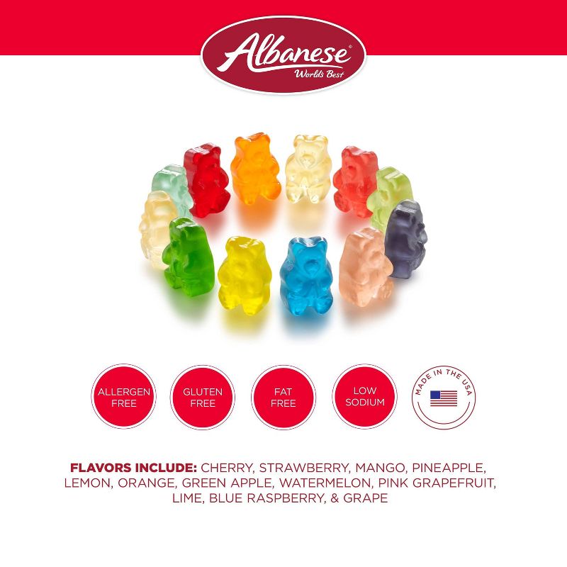 Albanese World&#39;s Best 12 Flavor Gummi Bears Candy - 9oz, 6 of 17