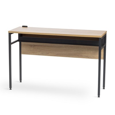 Large Black Adjustable Height Wood Computer Desk