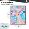Stupell Industries Bright Pastel Deer Floating Frame Canvas Art - 4 of 4