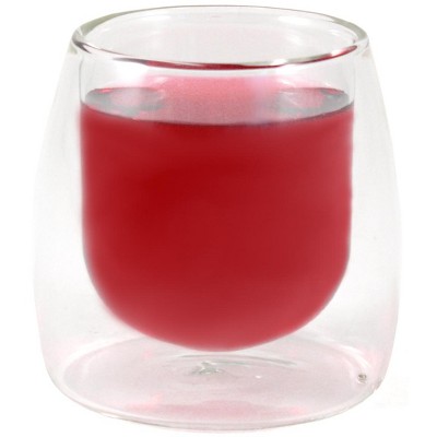 Mastrad Orka Double Walled 7 Ounce Glass Tumblers, Set of 2