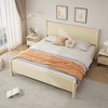 ModernLuxe Wood Platform Bed Frame Queen/King Size with Headboard, No Box Spring Needed, Solid Wood Slat Support - 2 of 4