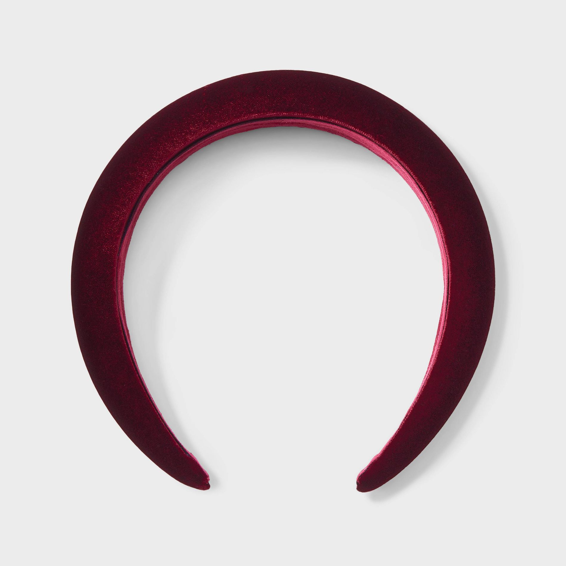 Velvet Padded Headband - A New Day™ Burgundy
