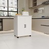 Vynxaria Storage cabinet, large-capacity storage, sturdy and durable, to enhance the taste of home, living room, bedroom, kitchen,  White - 4 of 4