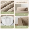 Oversized Modular Sofa Upholstered Sofa Sleeper Sofa, No Assembly Needed, Fully Compressed, Khaki-ModernLuxe - 4 of 4