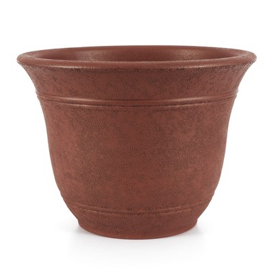 HC Companies Sierra Blumentopf, Selbstbewässernd – 25,4 Cm, Rustikales Rot, Perfekt Für Zimmerpflanzen