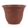 HC Companies Sierra 13 Inch Self Watering Round Plastic Flower Garden Planter Pot Container for Gardening Purposes, Rustic Redstone (4 Pack) - 2 of 4
