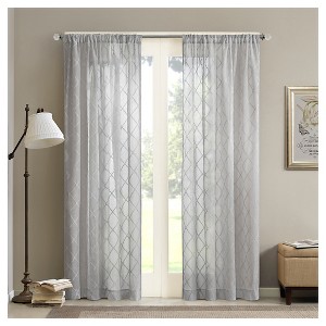 Clarissa Diamond Sheer Curtain Panel - 1 of 4