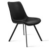 Kourtney Modern Custom-made Faux Leather Side Chair With Black Legs (Set of 4) - The Pop Home - 4 of 4