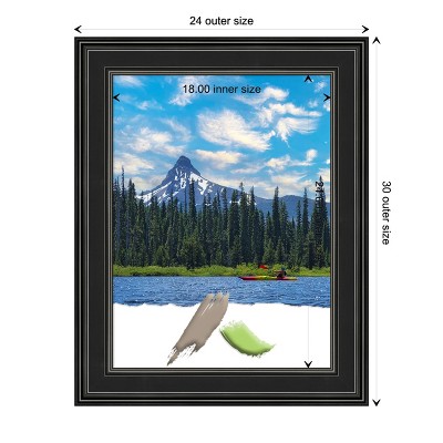 Ridge Black Classic Polystyrene Wall Picture Frame 18x24