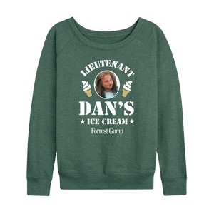 Women's - Forrest Gump - Lieutenant Dan's Ice Cream Lightweight French Terry Slouchy - 1 of 4
