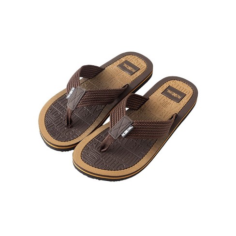 Roxoni Pupeez Mens Comfort Flip Flops Lightweight With Arch Support Ideal For Summer Brown Us12 Target