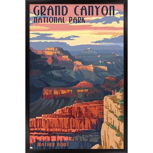 Trends International Lantern Press - Grand Canyon Mather Point Framed Wall Poster Prints - 1 of 4