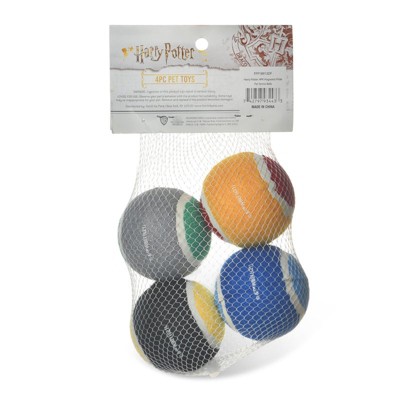 Harry Potter Hogwarts House Tennis Balls for Dogs, 4-Pack