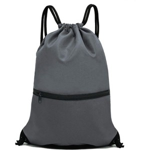 Drawstring Backpack, Lightweight Sports Gym Sack for Men & Women, Durable Cinch Snackpack for Beach - 1 of 4