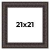 PosterPalooza | Square 3.5" Wide Ornate Brown Frame - UV Acrylic, Foam Board Backing, Hanging Hardware - 2 of 4