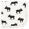 Hudson Baby Infant Boy Quilted Cotton Washcloths, Moose, One Size - 2 of 4