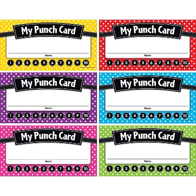 Teacher Created Resources Polka Dots Punch Cards Pack of 60 (TCR5608)