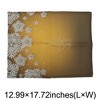 Unique Bargains Christmas Place Mats Linen Yellow White 13"x17.7" 2 Pcs - 3 of 4