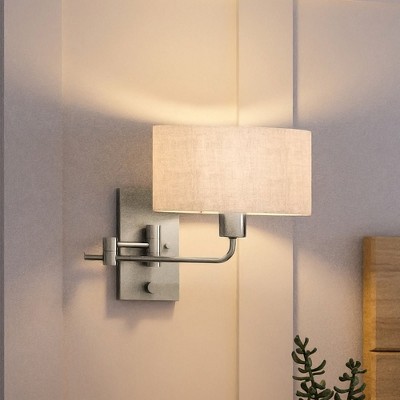 Urban Ambiance Luxury Transitional Wall Sconce 11.75''H x 10''W,  Brushed Nickel Finish,  Emerald Collection, UHP4130