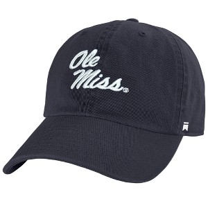 University Of Mississippi Team Logo Adult Dad Cap Navy OS - 1 of 4
