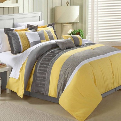 grey and yellow bedding target