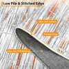 TackView Modern Abstract Area Rug Soft Washable Thin Rug Non Slip Low Pile Floor Carpet, Distressed Striped Rug - 3 of 4
