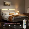 KIGFTSOD Platform Bed Frame with Fabric Upholstered Headboard and Wooden Slats Support - 4 of 4