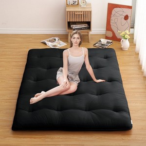 Futon Mattress Japanese Floor Mattress, Tatami Mat Foldable Floor Bed,Roll Up Mattress Camping Sleeping Pad for Dorm RV Travel, Adults Kids - 1 of 4