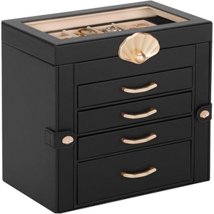 3-Drawer Jewelry Box and Display Organizer for Earrings and Necklaces - 1 of 4