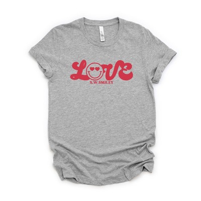 Simply Sage Market S.W.Smiley Love Cursive Short Sleeve Tee