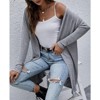 Coolmee Women Buttonless Long Sleeve Open Front Cardigan Lightweight Sweater Coat - 2 of 4