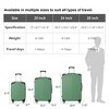 MAYEERTY 3-Piece ABS Luggage Set Suitcases with Multi-Position Handle, Silent Spinner Wheels, and TSA-Approved Lock-Durable, Green - 20", 24", and 28" - 3 of 4