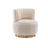 NicBex Living Room Chairs Modern Swivel Chair Round Armchairs with Wide Upholstered Velvet Accent Chair for Gaming, Reading, Living Room - image 4 of 4