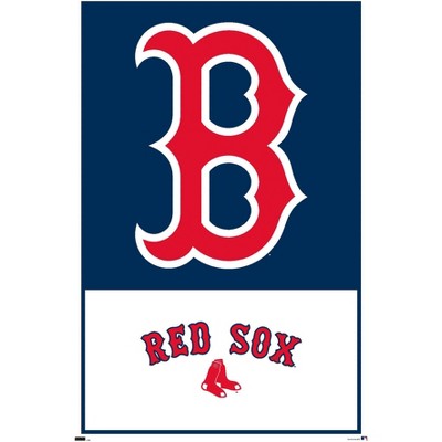 Mlb Boston Red Sox Baseball Logo Glass Framed Panel : Target