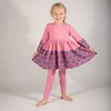 The Pink Picket Fence Louise Twirl Dress Set – Dress, Cotton Leggings, Scrunchie & Headband – Pink - 3 of 4