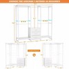 Aheaplus 65.5'' Closet Storage with Fabric Drawers, Corner Closet Organizer with 5 Hanging Rods and Wood Shelves - 4 of 4
