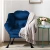 KTMBDW Fabric Lazy Chair with Foldable Ottoman, Accent Comfy Lounge Arm Chair and Folding Footrest Stool Set for Living Room, Bedroom, Dorm - 3 of 4