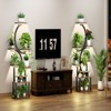 SEVOBAL Planter Stands and Holders Multi-tier Planter Pot Holder High Creative Shaped Stepped Display for Home, Rustic Brown, 28.3"*10.2"*62" - 4 of 4