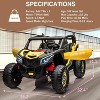 24V 2-Seater UTV, 4WD Ride On Toys with Remote Control, Powerful Electric Vehicle 4 Shock Absorbers, Leather Seats, Music and Lights - 4 of 4