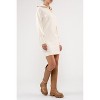 August Sky Women's Half Zip Oversized Collar Sweater Dress - image 3 of 4