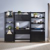 Saracina Home 3pc Fluted Hutch Desk with 1 Narrow Bookcase and 1 Wide Bookcase - 3 of 4