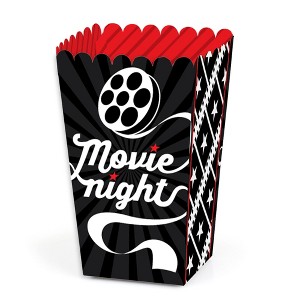 Big Dot of Happiness Movie Night - Hollywood Party Favor Popcorn Treat Boxes - Set of 12 - 1 of 4