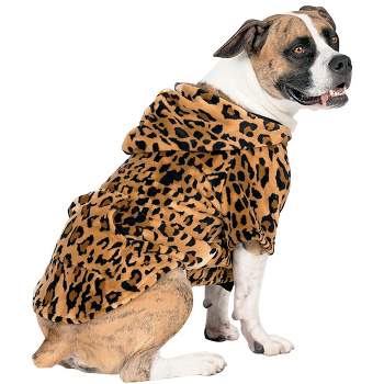 Pet Pjs - Cheetah Spots Pet Pjs Chenille Hoodie Sweaters