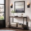Coucheta 40" Farmhouse Console Table with Storage Shelf, Slatted Design Entryway Table for Living Room Hallway - 3 of 4