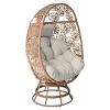 Outdoor Egg Chair,Patio Wicker Swivel Egg Chair With Comfortable Puffy Cushion,Swivel Egg Chair,Egg Chairs For Patio-Cuddlewood - 2 of 4