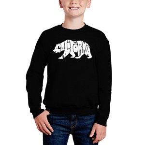 LA Pop Art California Bear - Boy's Word Art Crewneck Sweatshirt - 1 of 3